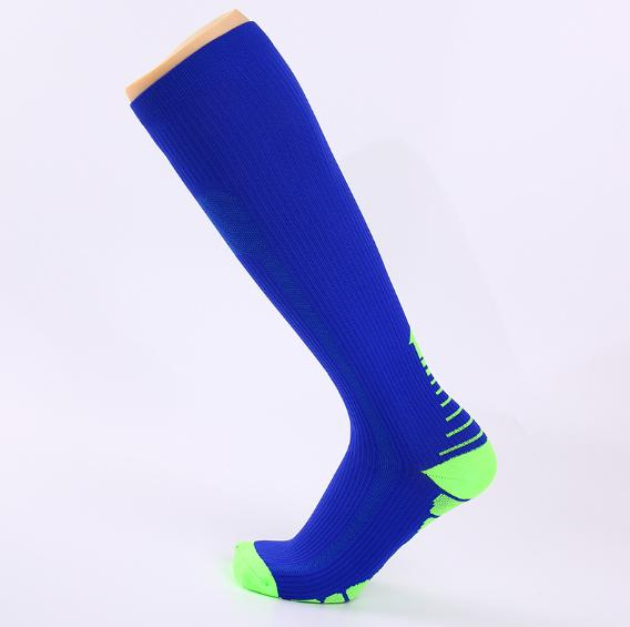 Custom Wholesale Breathable High Elastic Knee Cycling Compression Performance Socks for Outdoor Sports