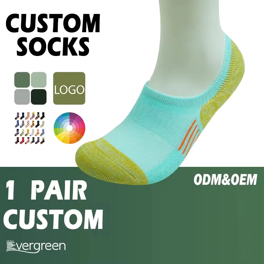 Fashion New Design Breathable Quick Dry Grip Sport No Show Non-Slip Mixed Color with Pack Men Cotton Socks in Summer