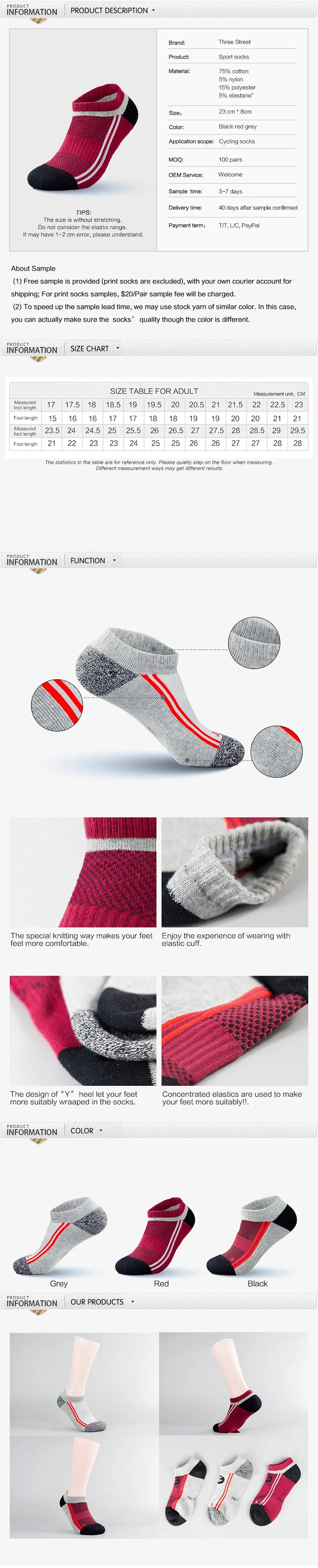 Performance Cycling Socks Details