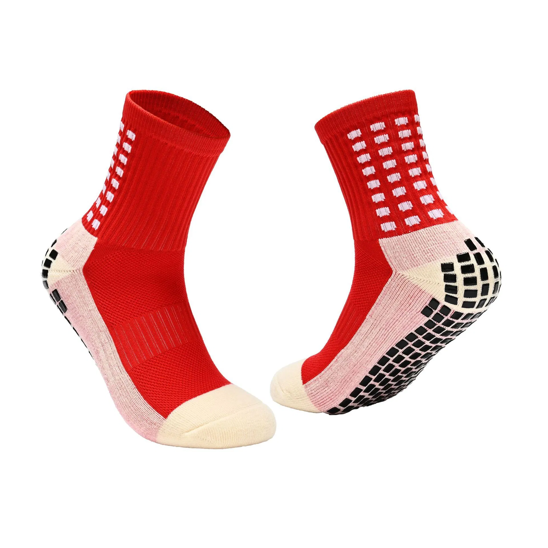 Custom Jacquard with Logo Professional Training Sports Socks Mesh Breathable Sweat-Wicking Socks Cushioned MID-Cut Anti-Slip for Impact Absorption Socks