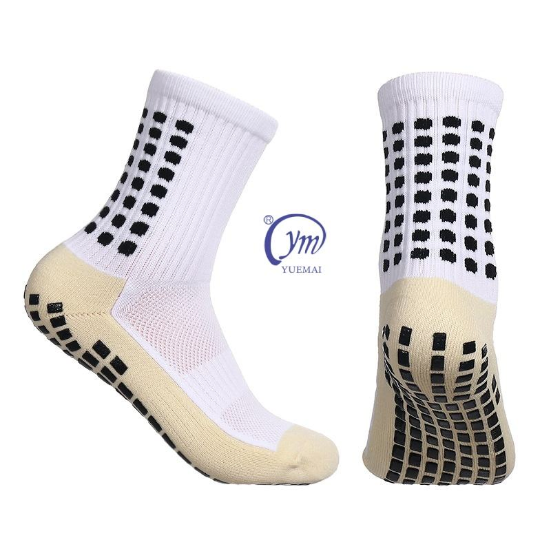 Factory Supply Fashion Performance Sports Anti Slip Men's Custom Logo Soccer Breathable Solid Football Socks