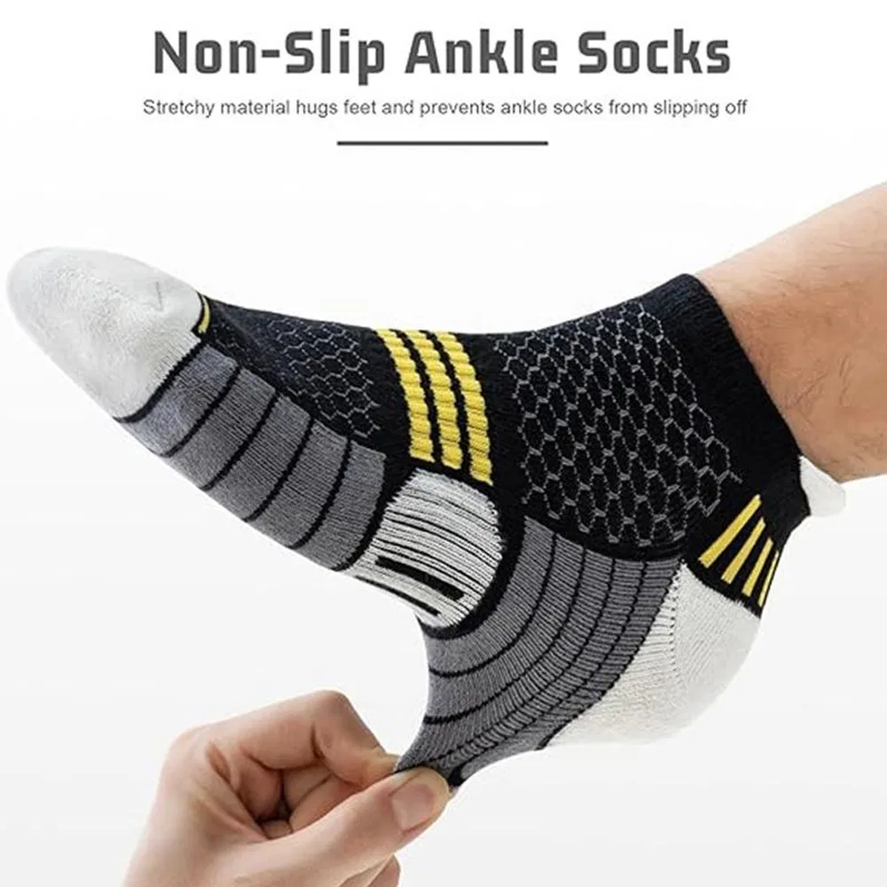 Men's Cotton Ankle Socks for Summer Sports Breathable Moisture-Wicking