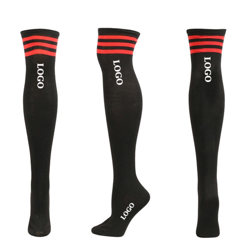 Good Quality Black Customized Logo Compression Sport Socks for Summer