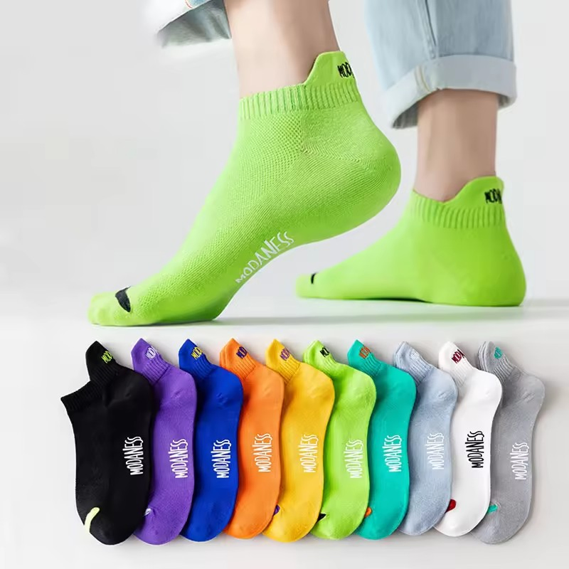 Summer Thin Ear Protection and Heel Protection Breathable Low Top Boat Socks Sweat Absorbing Mesh Popular New Design