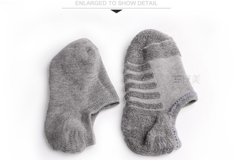 Hot Sale Customized Logo Cotton Thickened Terry Towel Bottom Men's No-Show Sports Socks