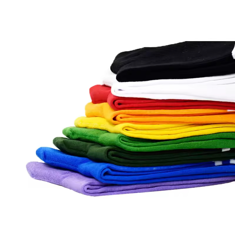 Custom Logo Cotton Knitted Sports Crew Socks for Youth Low MOQ Training Running Athletic Socks with Bottom Logo Position