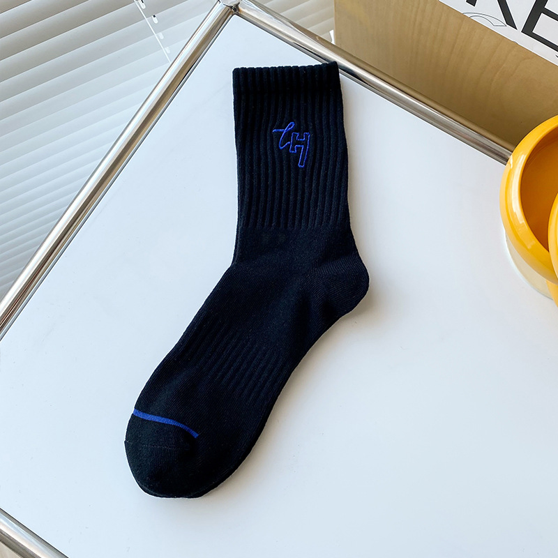 Premium Men's Moisture-Wicking Socks with Stylish Embroidered Logo