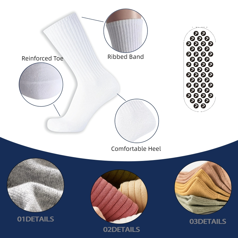 Custom Sokken Socken Sock-Stocking Athletic Sports Pilates Cotton Silicone Soccer Football Compression Man Men Crew Sports Anti Slip Non Skid Grip Socks