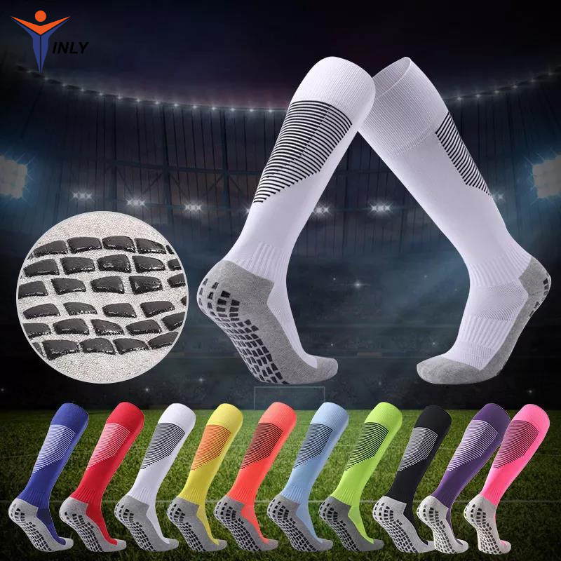 Custom Running Grip Soccer Long Anti Slip Safety Stockings Sports Club Team Socks Football Training Socks