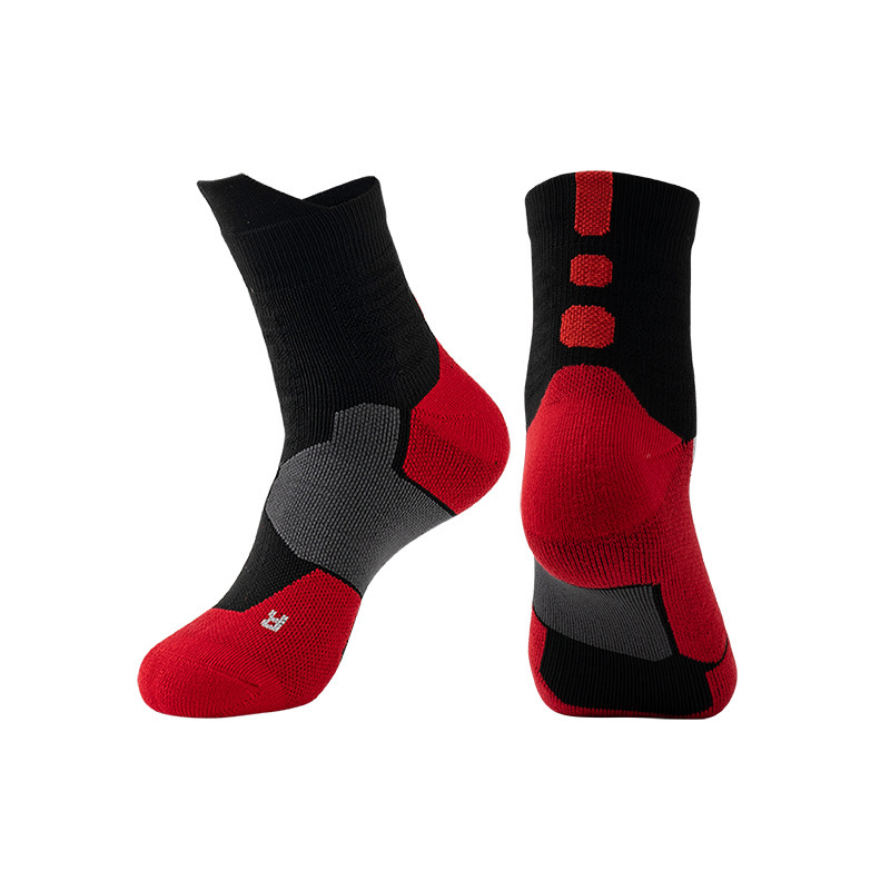 Adult Basketball Socks Thickened, Breathable Non-Slip, Sports Socks MID-Calf Running Socks Cushioned Support