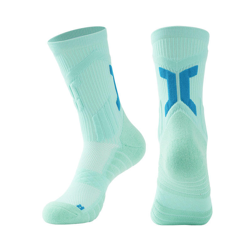 Factory Made in China Running Socks in Stock Ready to Ship Sport Polyester Socks in Pink Green White Blackblue Color