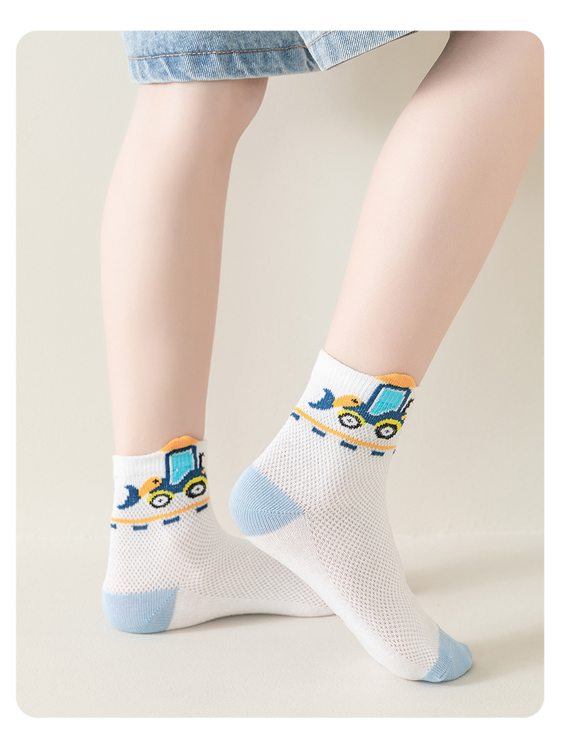 Spring Children Cute Cotton Breathable Mesh Socks