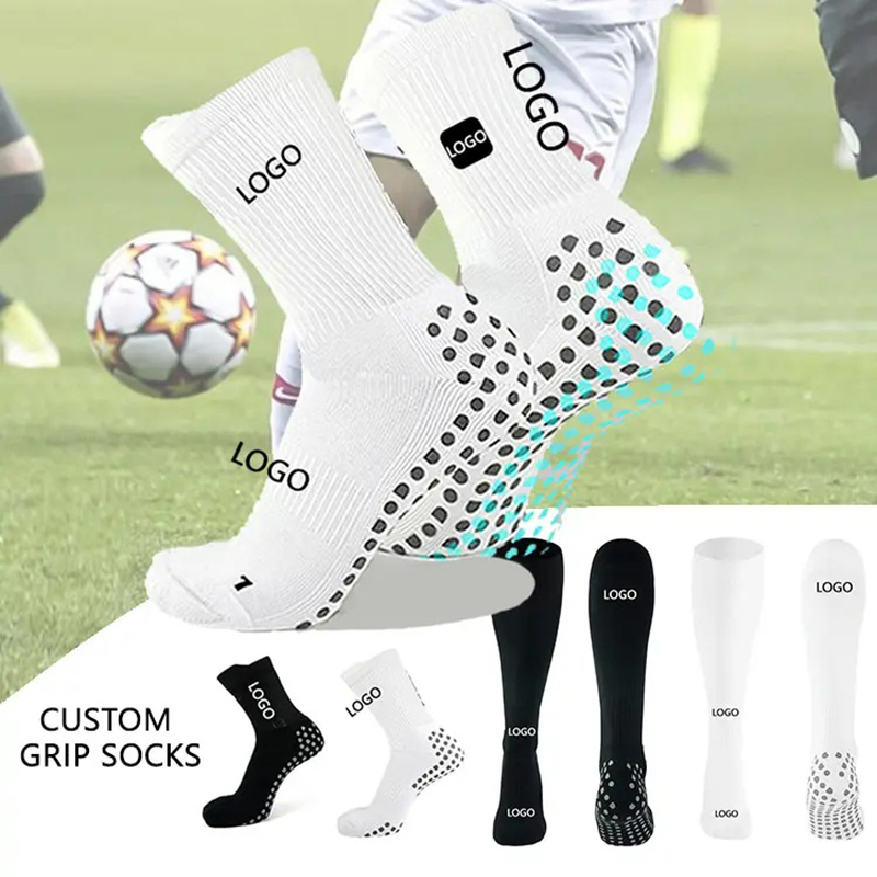 OEM High Quality Athletic Logo Brand Knee High Crew Ankle Custom Designer Men Soccer Sports Breathable Unsiex Gym Grip Anti Slip Football Socks