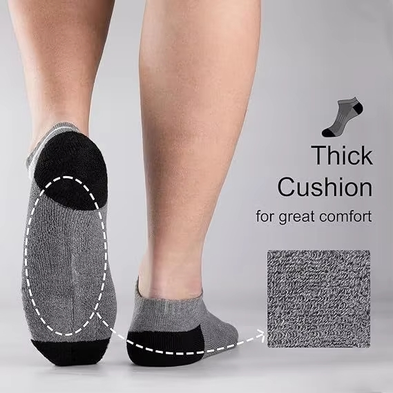 Breathable Moisture Wicking Odor Resistant Cushioned Running Socks