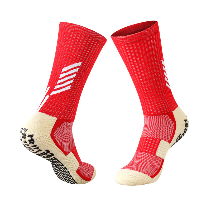 PVC Professional Football Socks Men′ S Training Stocking MID-Tube Non-Slip Children Thickened Towel Bottom Soccer Socks Sports Socks