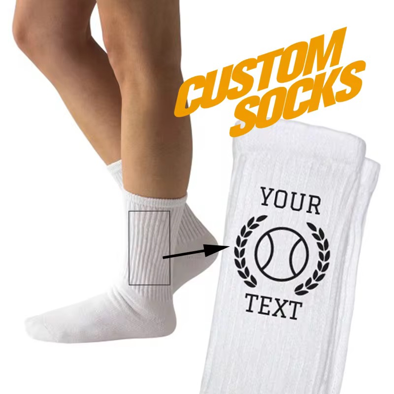 Free Design High Quality Soft Unisex Casual Cartoon Sock Custom Running Sports Sock Cotton Crew Socks for Men