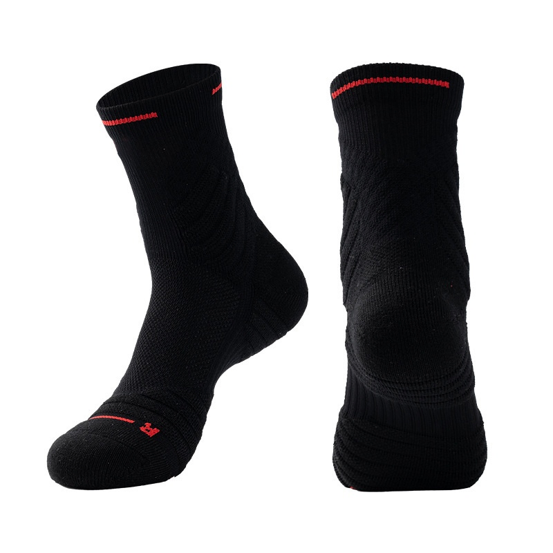 Men's Student MID-Cut Thick Terry Basketball Training Socks