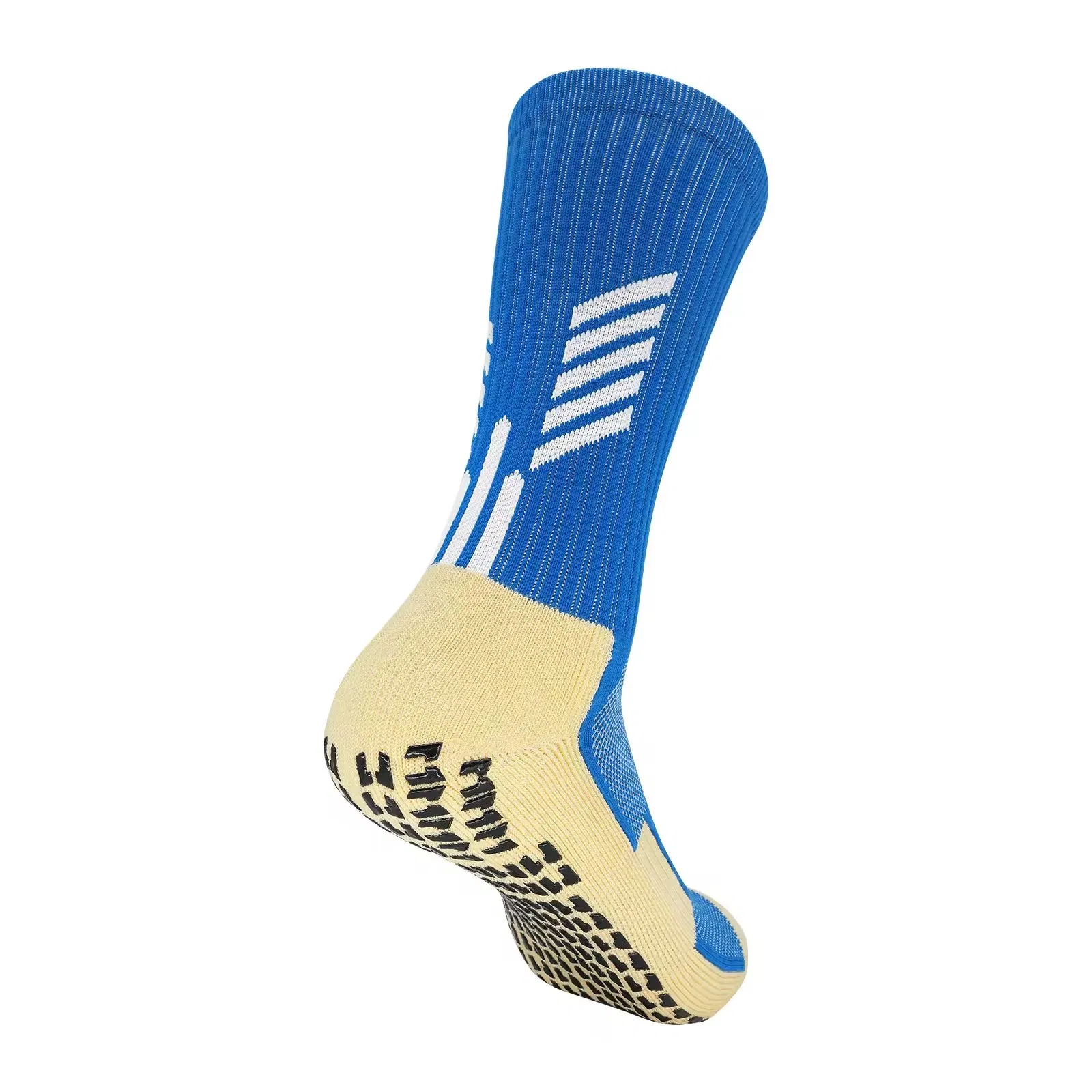 Professional Training Men's Soccer Crew Socks Anti-Slip Grip Logo Cuff Thick Bottom Sweat Absorbing Sports Socks for Wear