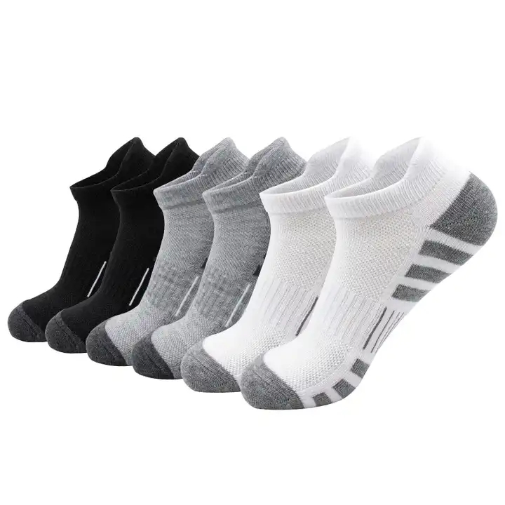 Custom Sport Running Athletic No Show Cushion Padded Moisture Wicking Socks