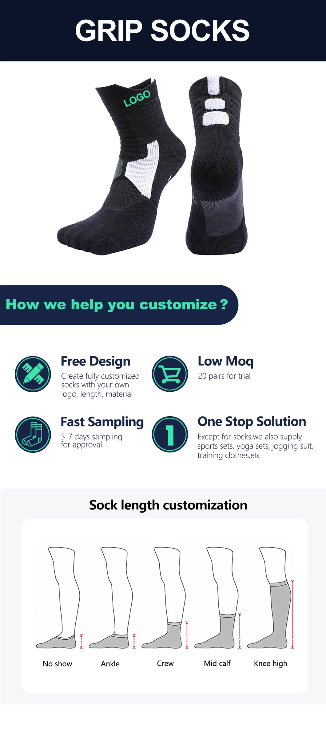 Sport Grip Socks Detail 1