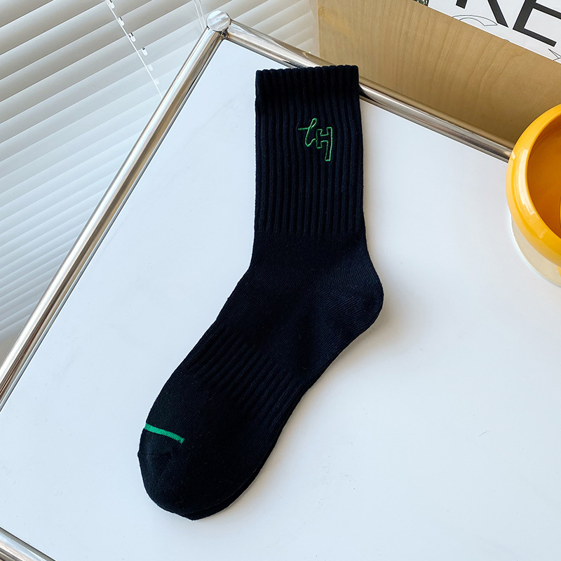 Premium Men's Moisture-Wicking Socks with Stylish Embroidered Logo