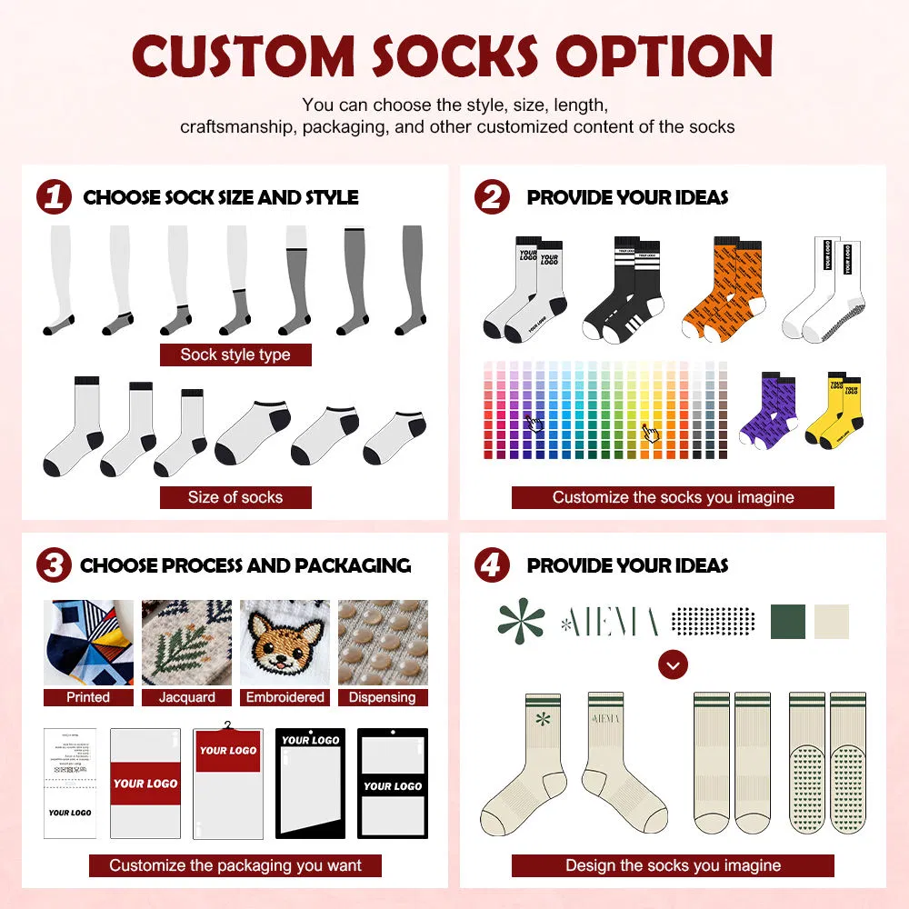 Custom Pilates Socks Embroidered DOT Logo Moisture Wicking Ankle Support OEM Fitness