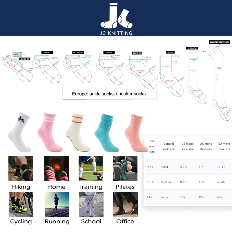 Custom Sokken Socken Sock-Stocking Athletic Sports Pilates Cotton Silicone Soccer Football Compression Man Men Crew Sports Anti Slip Non Skid Grip Socks