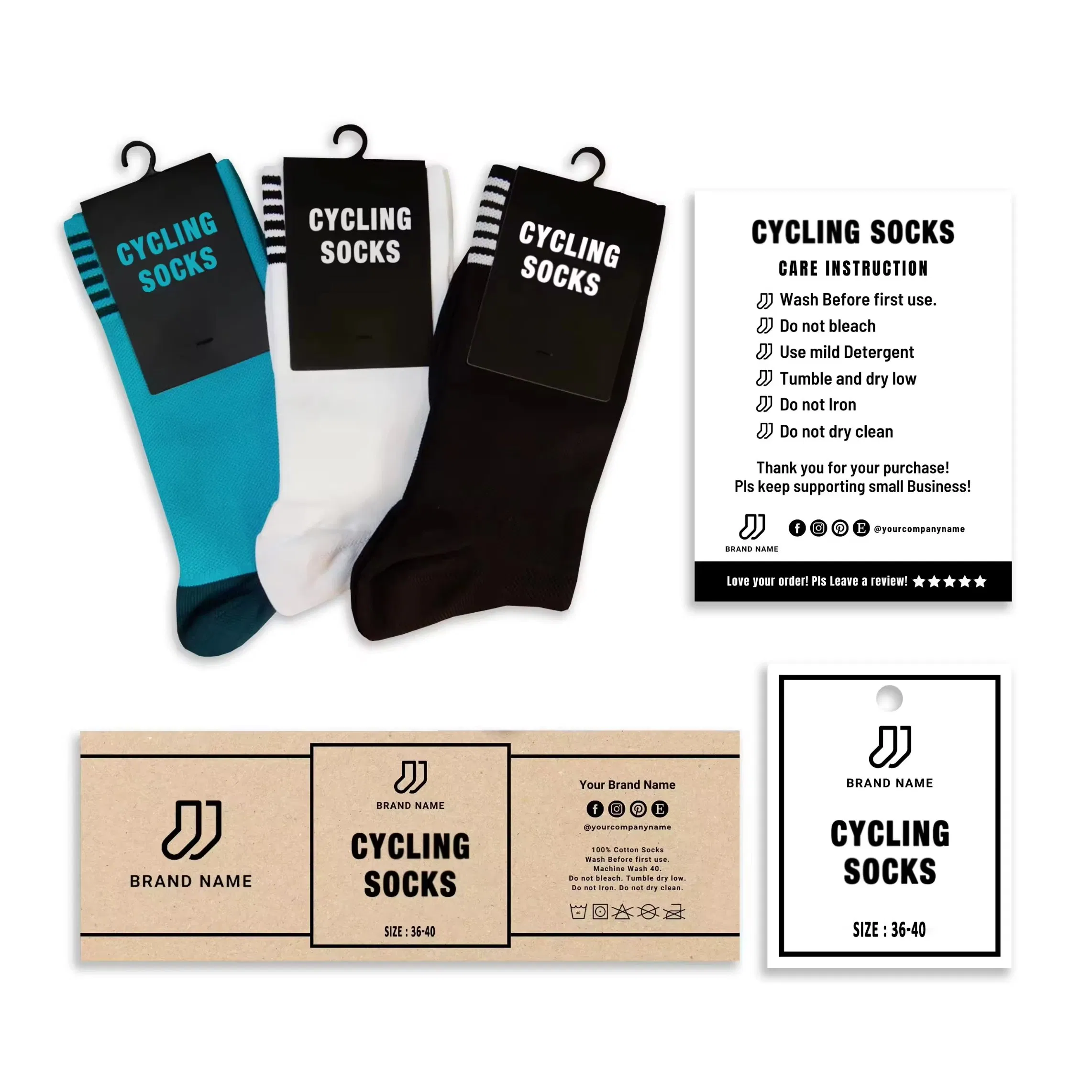 Mens Womens Sports Cycling Socks Athletic Bicycle Socks for Running Cycling Basketball Hiking Crew Aero Cycling Socks