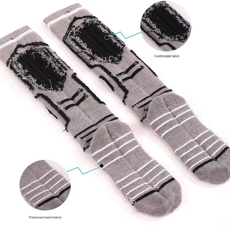 Moisture-Wicking Anti-Slip Snowboard Stockings Thickened Ski Socks Breathable Thermal Compression Socks for Winter Sports