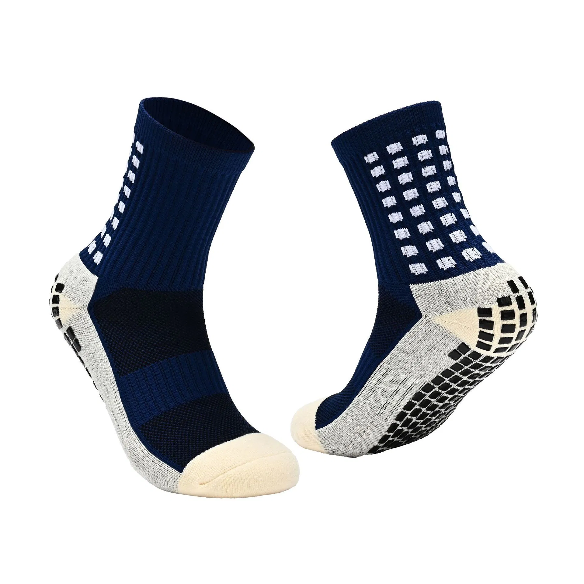 Custom Jacquard with Logo Professional Training Sports Socks Mesh Breathable Sweat-Wicking Socks Cushioned MID-Cut Anti-Slip for Impact Absorption Socks