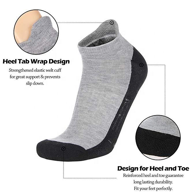 Xianghui Men's Running Ankle Length Short Heel Odor Sport Sock