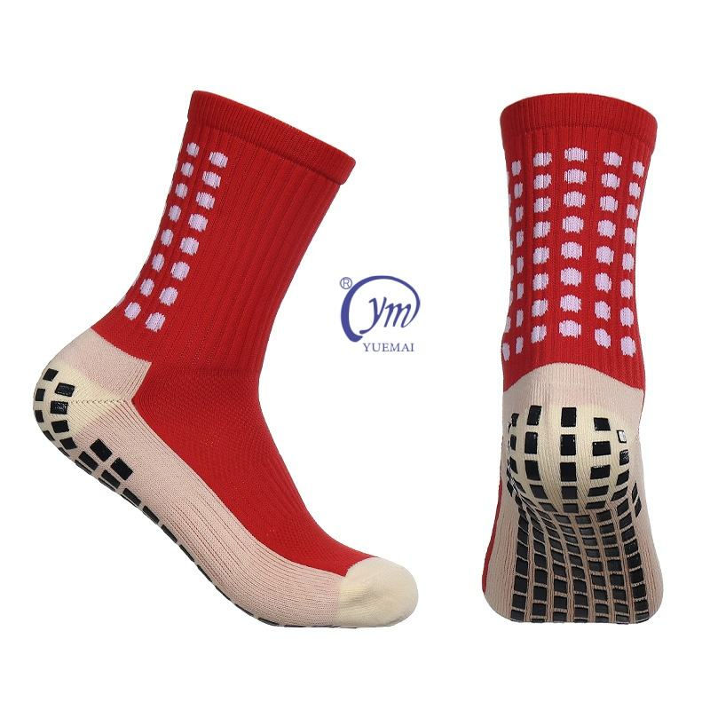 Factory Supply Fashion Performance Sports Anti Slip Men's Custom Logo Soccer Breathable Solid Football Socks