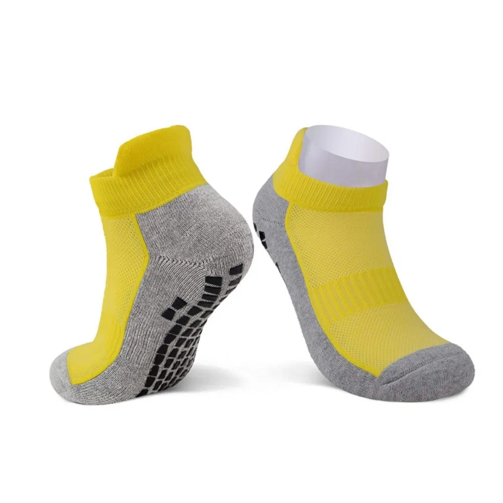 Customized Splicing Gray Basketball Socks Men's Sports Socks, No Show Anti Slip Grip Socks