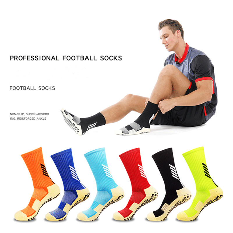 PVC Professional Football Socks Men′ S Training Stocking MID-Tube Non-Slip Children Thickened Towel Bottom Soccer Socks Sports Socks