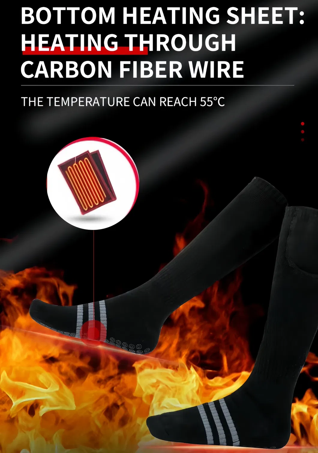 Heated Socks Detail 3