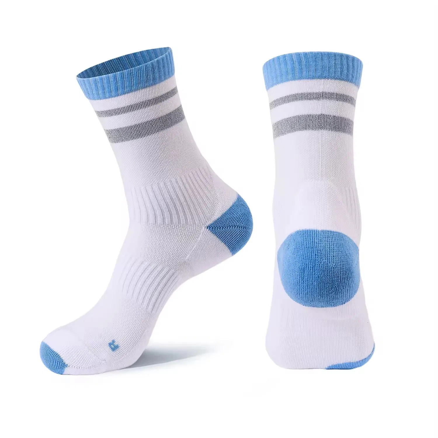 Summer Sweat-Absorbent and Odor-Proof Badminton Socks with Towel Bottom MID-Calf Running Socks Customized Step Socks for Man