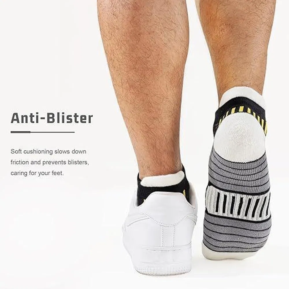 Men's Cotton Ankle Socks for Summer Sports Breathable Moisture-Wicking