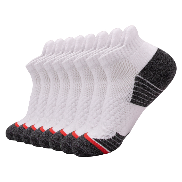 OEM Custom Logo Plain Black Bamboo Soccer Walking Running Sport Compression Anti Blister Ankle Short Socks for Men Ladies