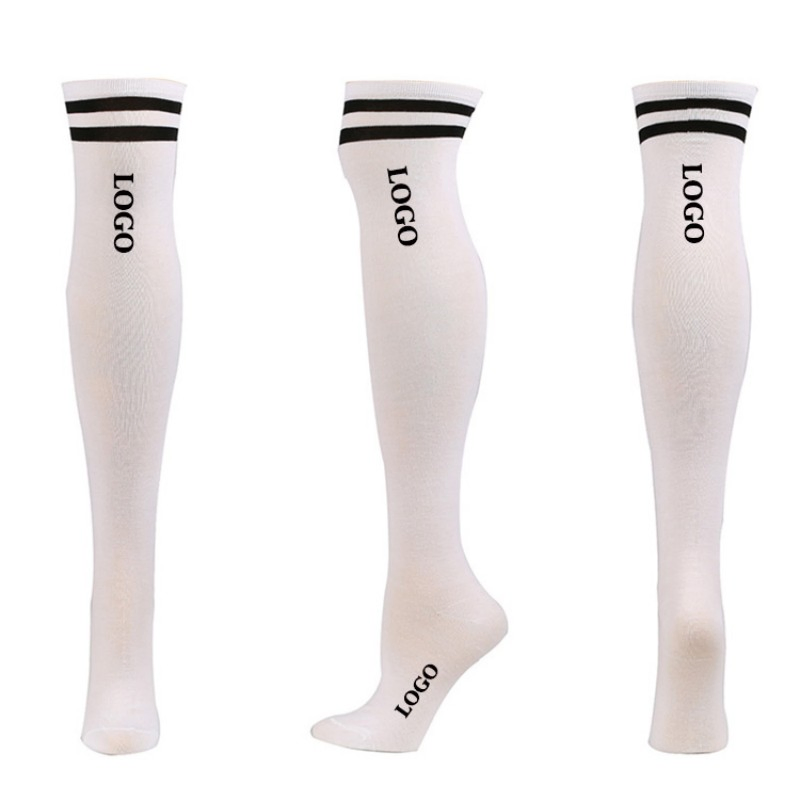 Good Quality Black Customized Logo Compression Sport Socks for Summer