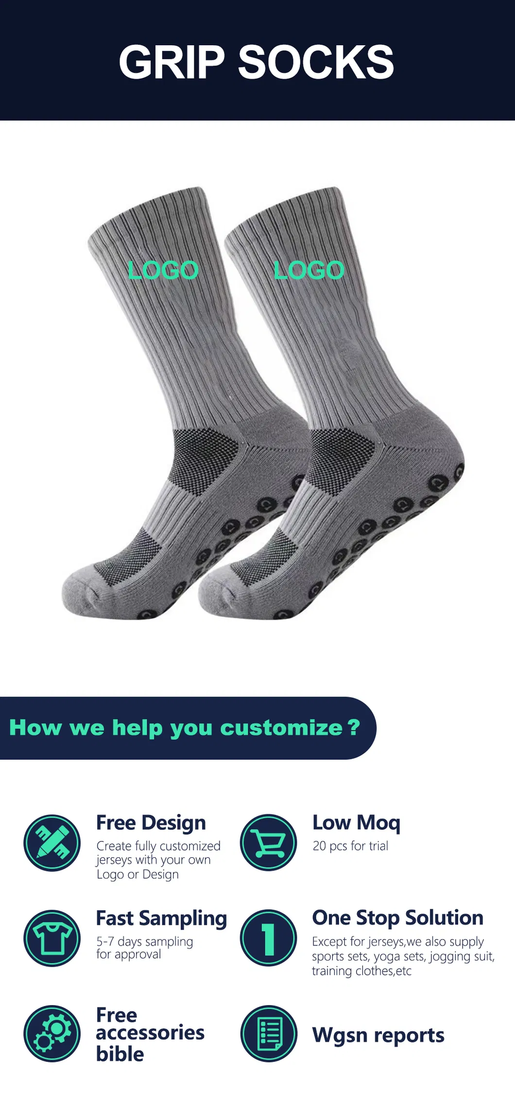 Soccer Grip Socks 1