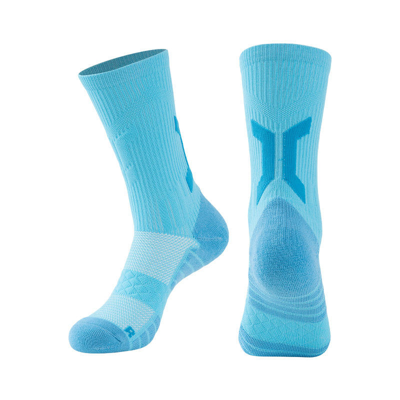 Factory Made in China Running Socks in Stock Ready to Ship Sport Polyester Socks in Pink Green White Blackblue Color