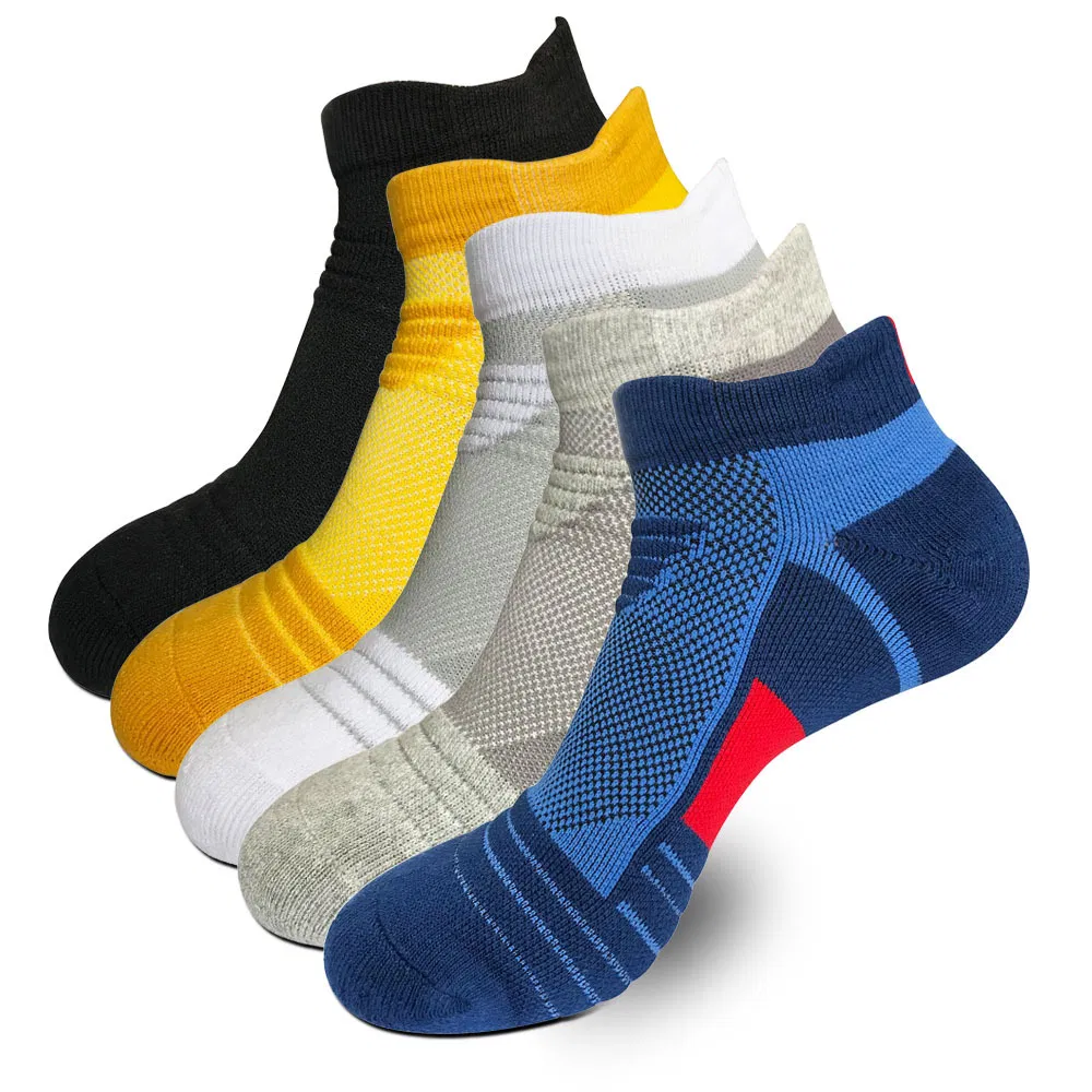 Trendy Men's Dress Socks Cotton Ankle Socks Cushion Men Sports Socks