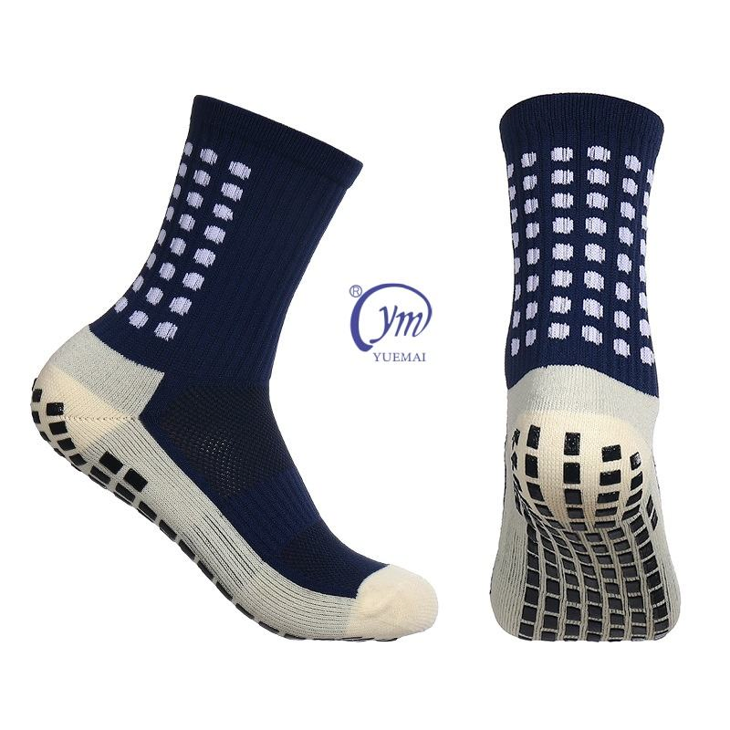 Factory Supply Fashion Performance Sports Anti Slip Men's Custom Logo Soccer Breathable Solid Football Socks