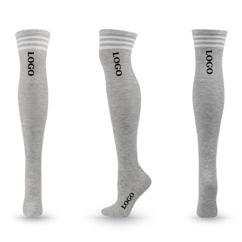 Good Quality Black Customized Logo Compression Sport Socks for Summer