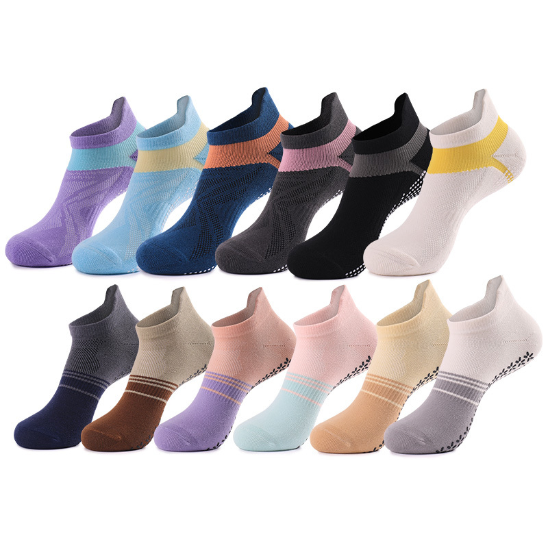 Custom Trendy Men's Dress Cotton Pilate Ankle Fashion Lady Terry Sports Socks
