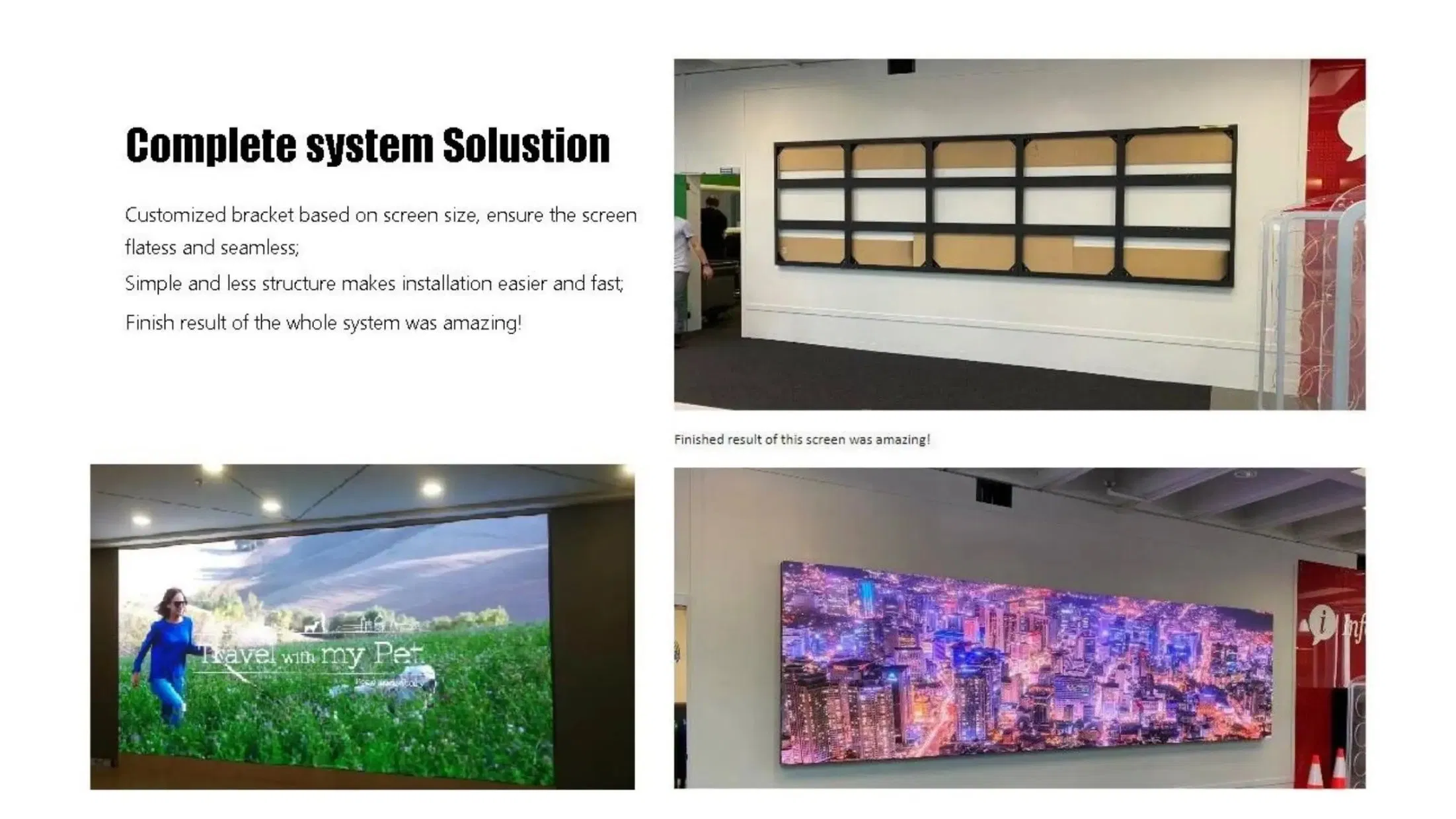 600X337.5mm 4K Indoor P1.25 P1.56 P1.87 Fixed Installation LED Screen