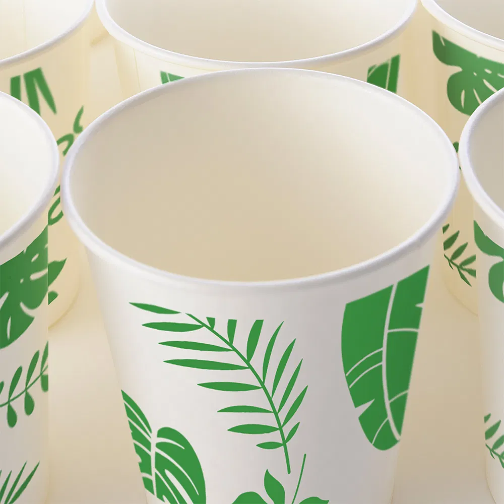 Green Paper Cup 6.5oz Capacity with Food Safety Certificate Eco-Friendly and Convenient