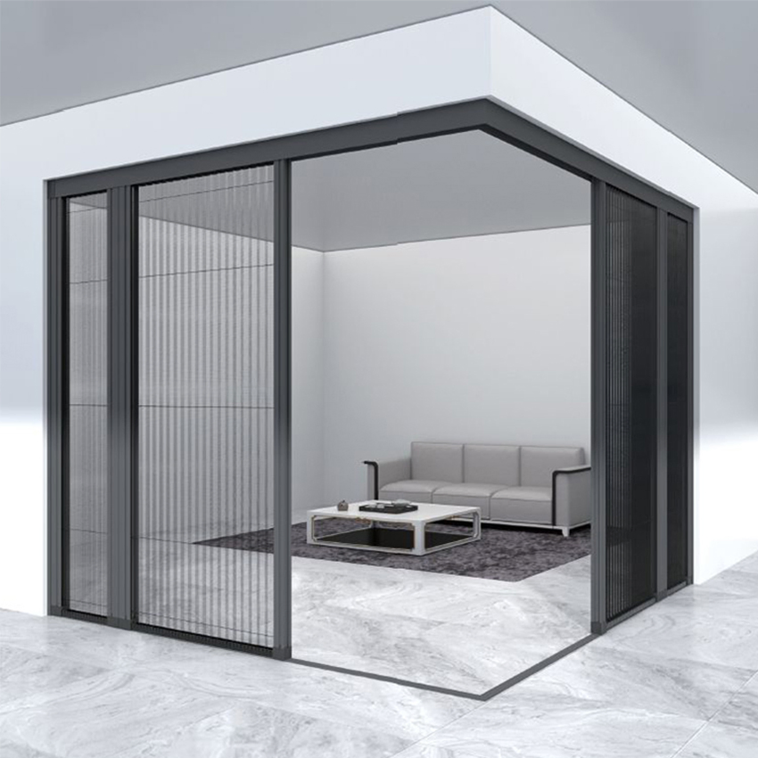 Slide Retractable Window Screen Trackless Folding Screen Window