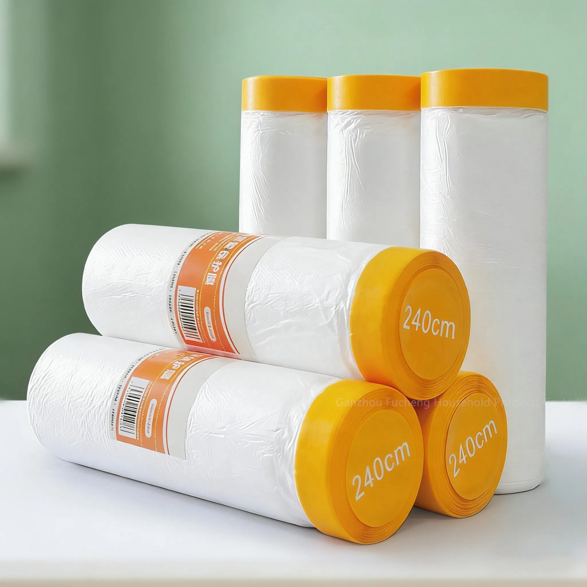 Premium Dust-Proof Masking Film Pre Taped Painter Painting Masking Film for Cars and Furniture