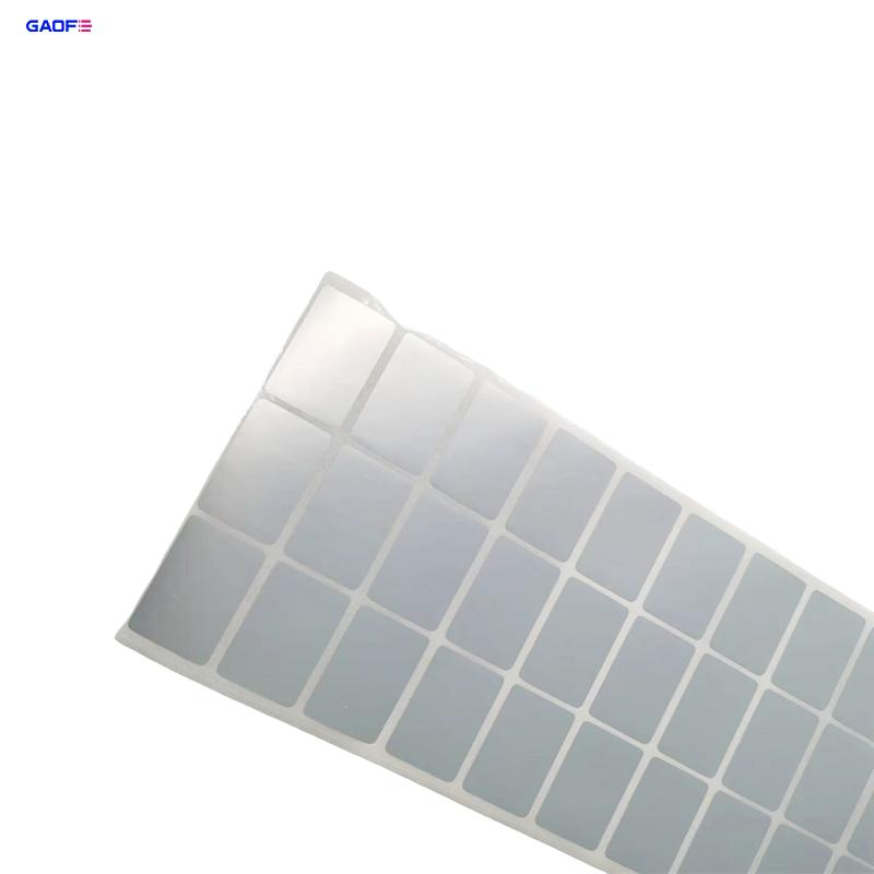 Silver Thermal Transfer Labels Waterproof Tear Resistant Labels Matte Silver Pet